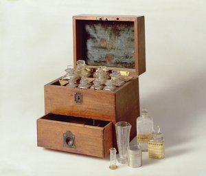 旅行薬箱、1800年頃（木）